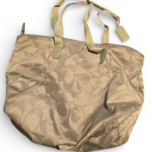 Project VINTAGE Coach Tan Signature Tote Bag